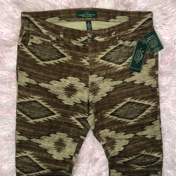 Ralph Lauren Aztec Pants Size 10 slimming straight - Picture 4 of 11